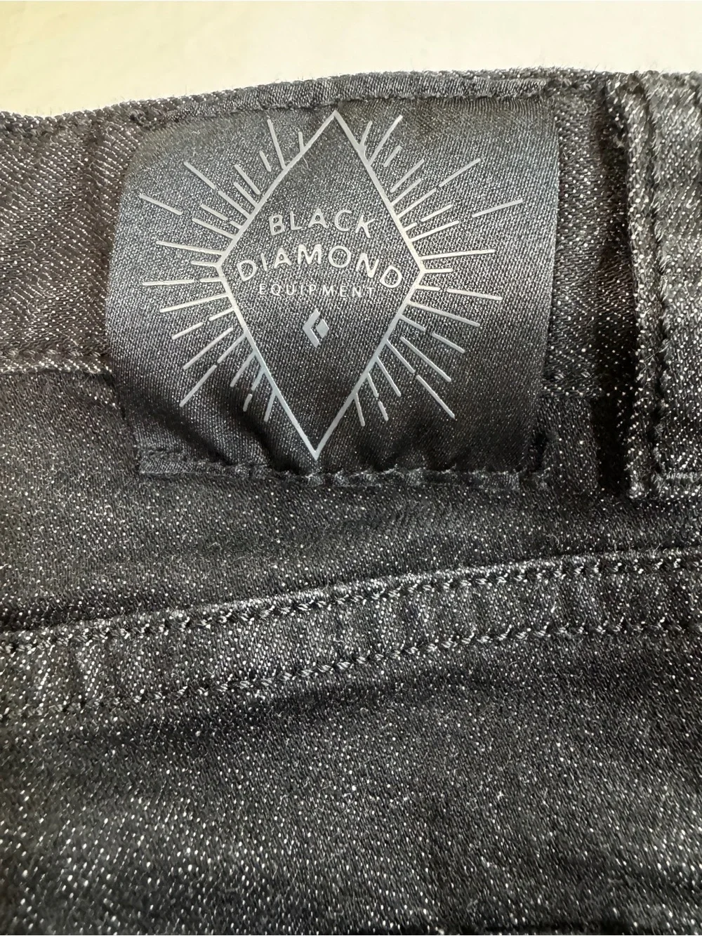 Black Diamond Mens Crag Denim Pants Black Size 33 X 34